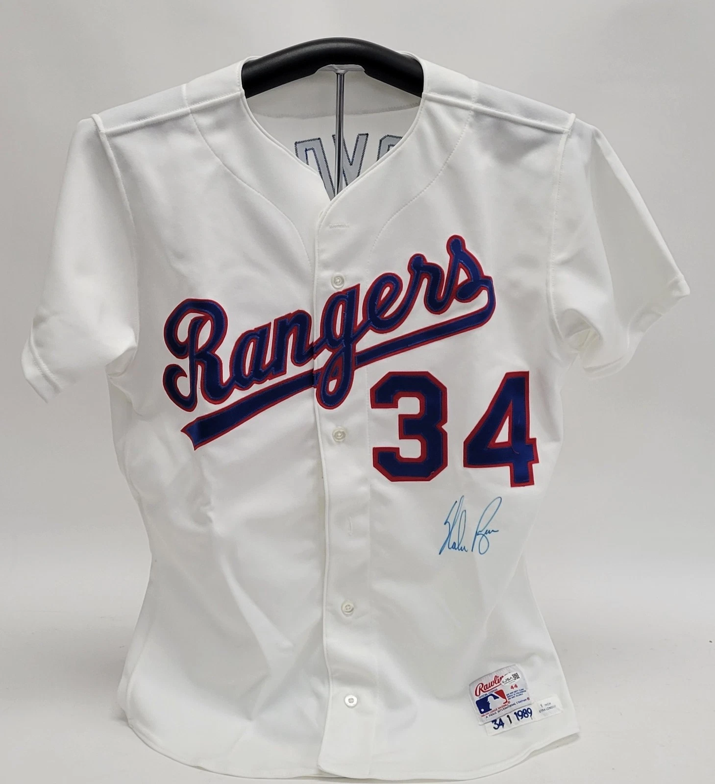Nolan Ryan Signed 1989 Authentic Game Model Texas Rangers Jersey With JSA COA