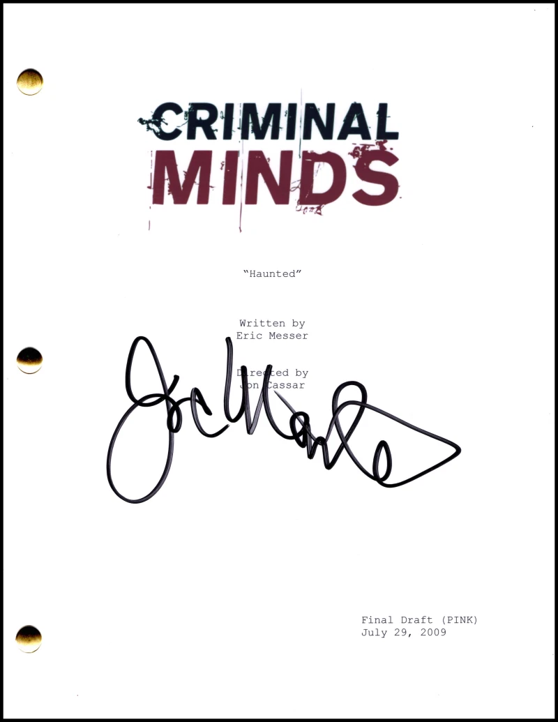 Joe Mantegna Signed Autograph Criminal Minds Pilot Script Screenplay David Rossi