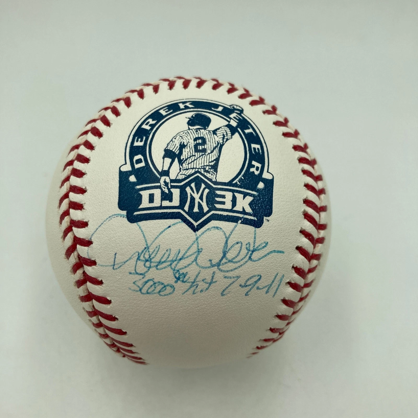Derek Jeter 3000th Hit 7-9-11 Signed Inscribed DJ3K Baseball MLB & Steiner
