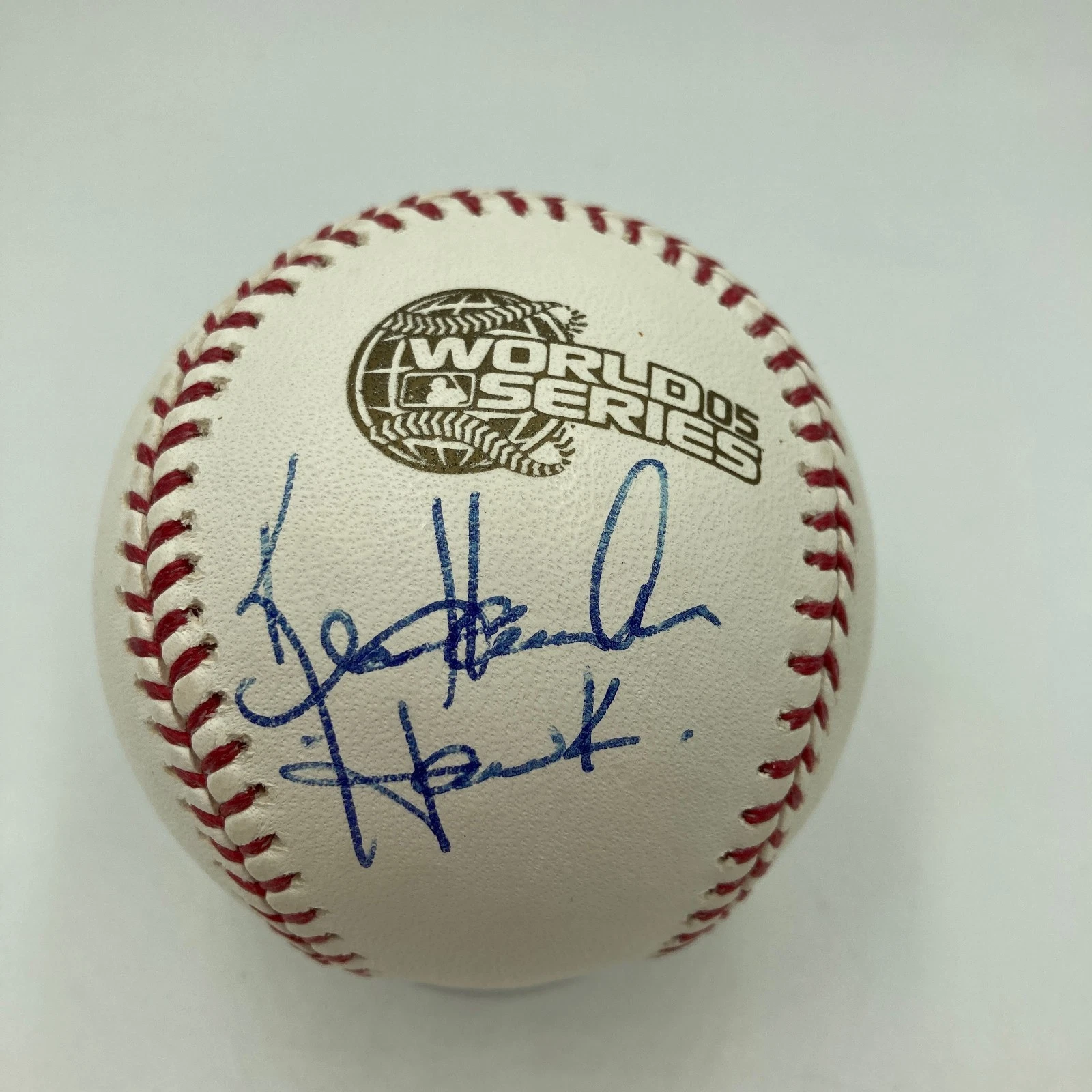 Ken Hawk Harrelson Signed Official 2005 World Series Baseball JSA COA