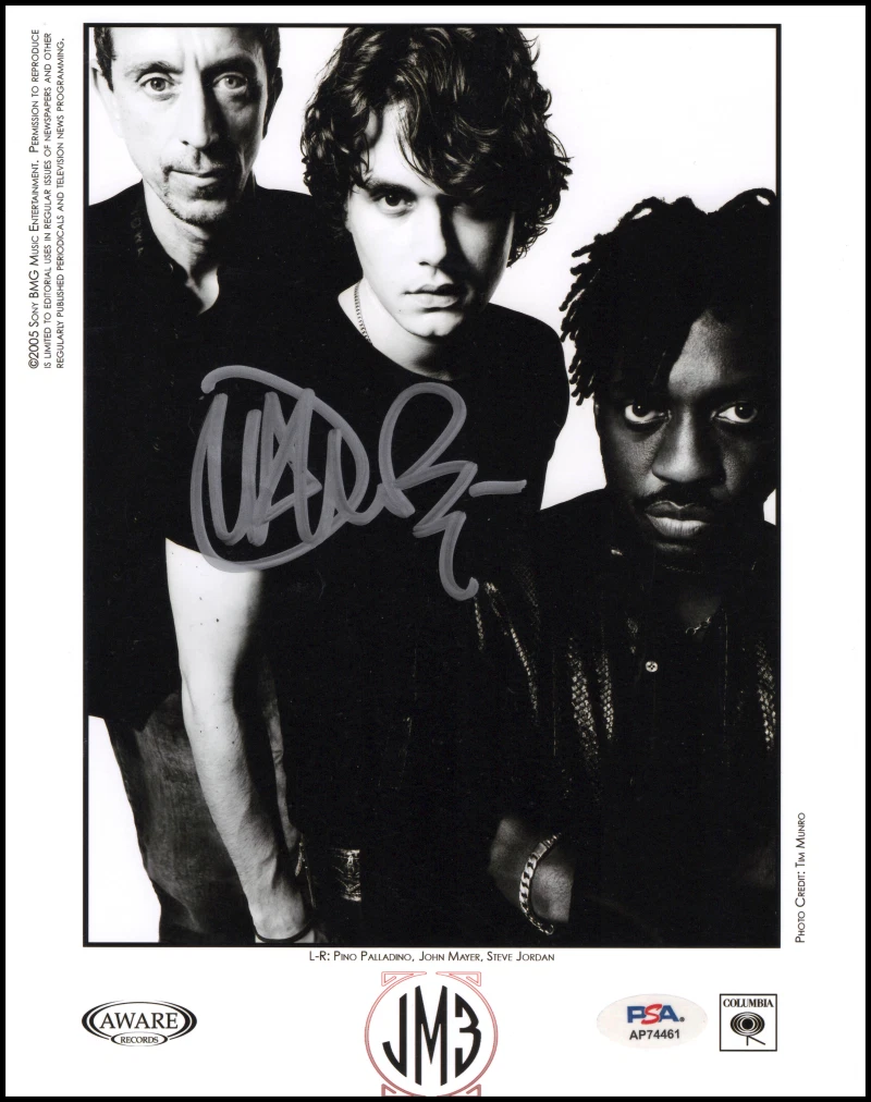 John Mayer Signed Autograph 8x10 John Mayer Trio Official Press Photo w/ PSA COA