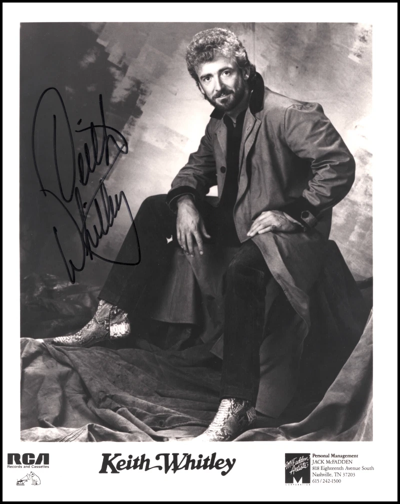 Keith Whitley Signed Autograph 8x10 Photo - Rare Country Music Legend w/ JSA COA