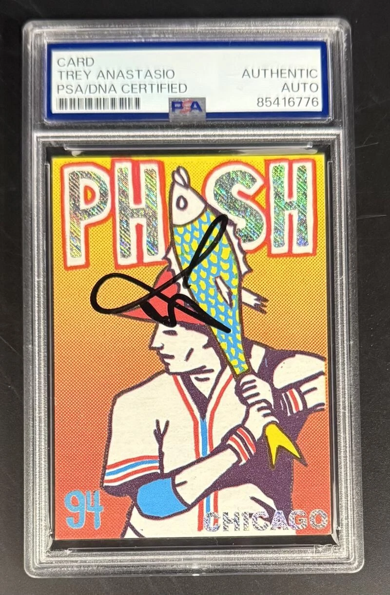 Trey Anastasio Phish Signed Autograph PSA/DNA COA Slab 1994 Chicago Trading Card