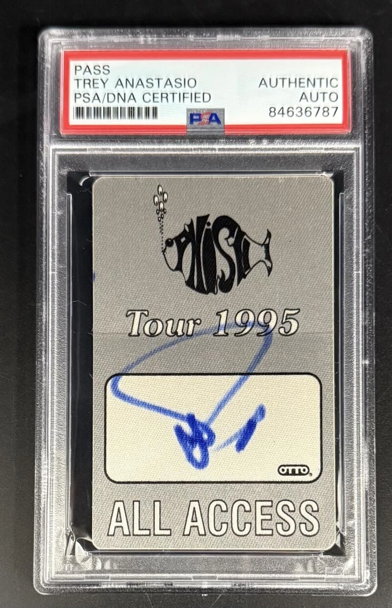 Trey Anastasio Phish Signed Autograph PSA/DNA COA Slabbed 1995 Tour Access Pass