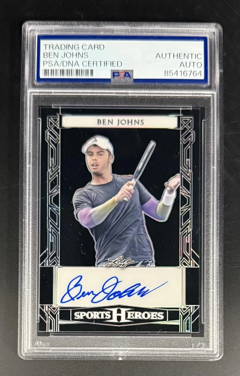 Ben Johns Pickleball Signed Autograph Rare Heroes PSA/DNA COA Slab Trading Card