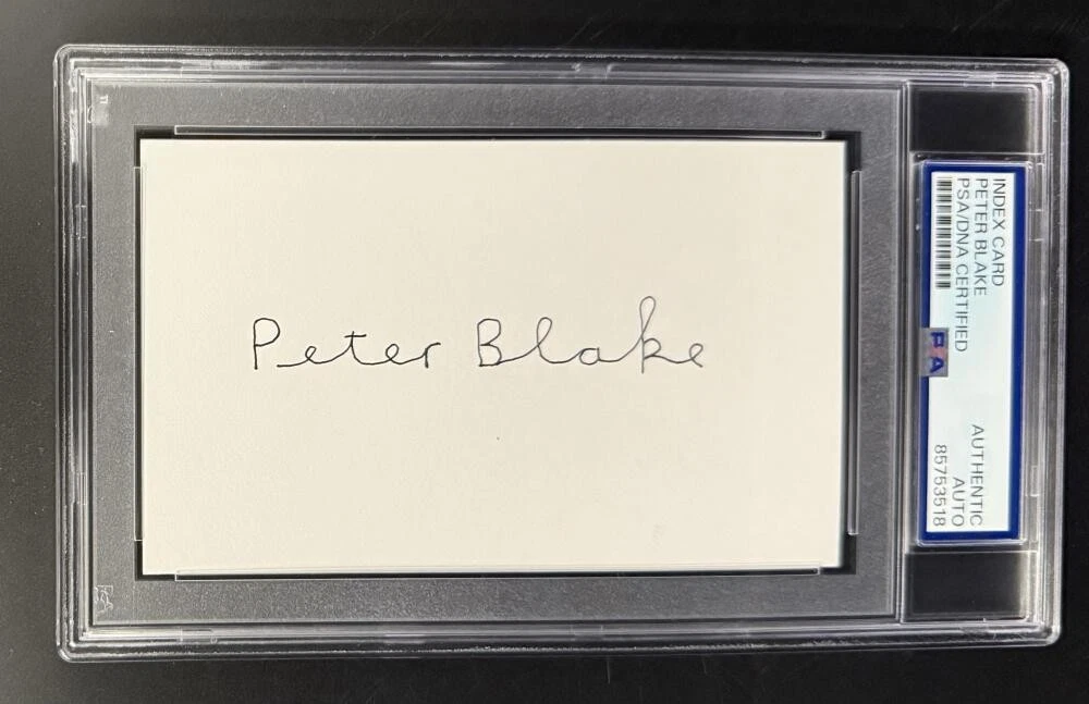 Peter Blake Signed Autograph PSA/DNA 3x5 Index Card - Beatles Sgt Peppers Artist