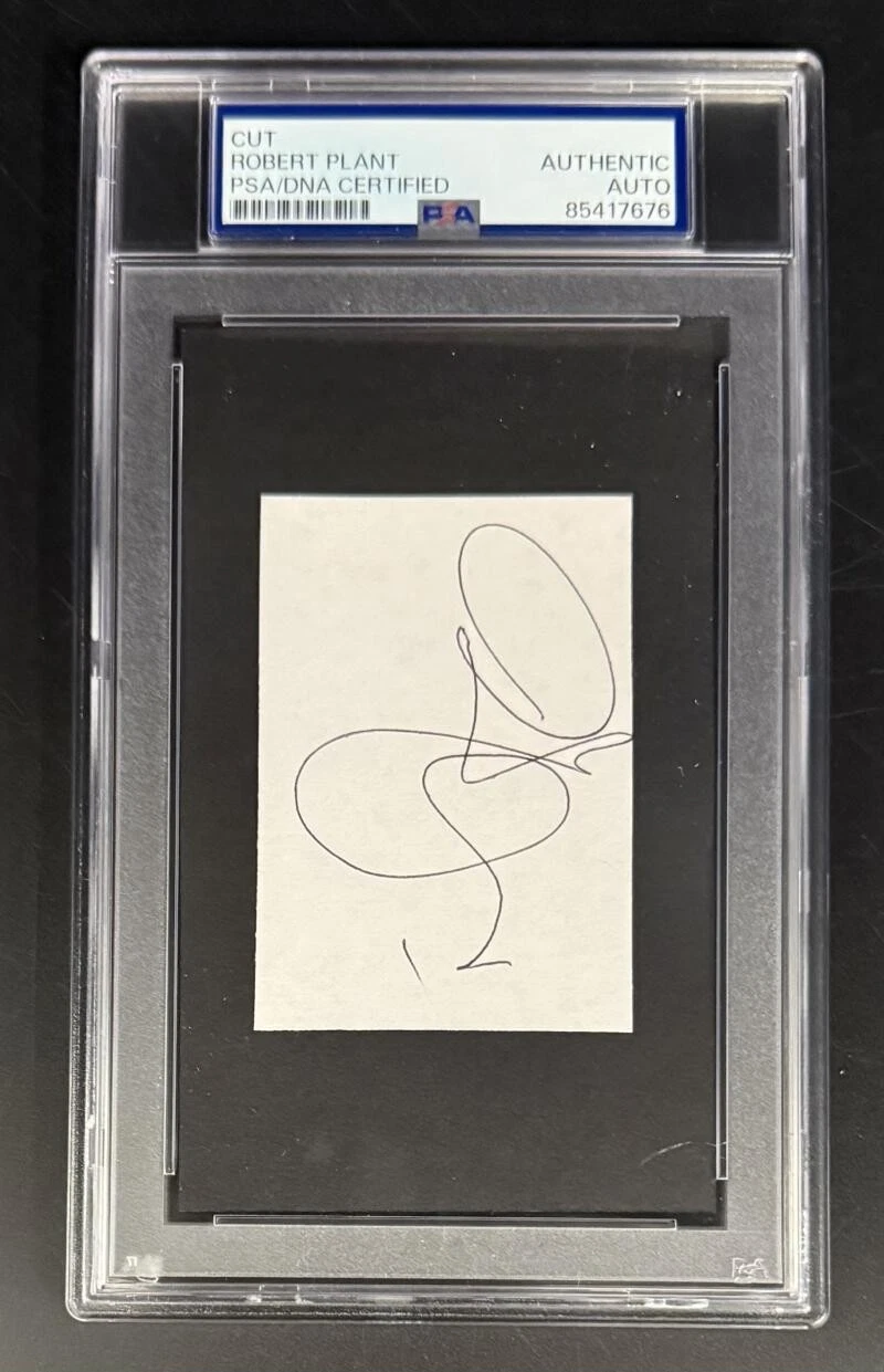 Robert Plant Signed Autograph PSA/DNA COA Slabbed Led Zeppelin Cut Signature