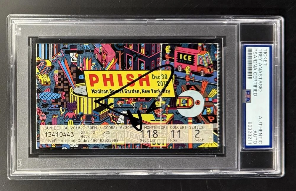 Trey Anastasio Phish Signed Autograph PSA/DNA COA Slabbed MSG NYE 2018 Ticket