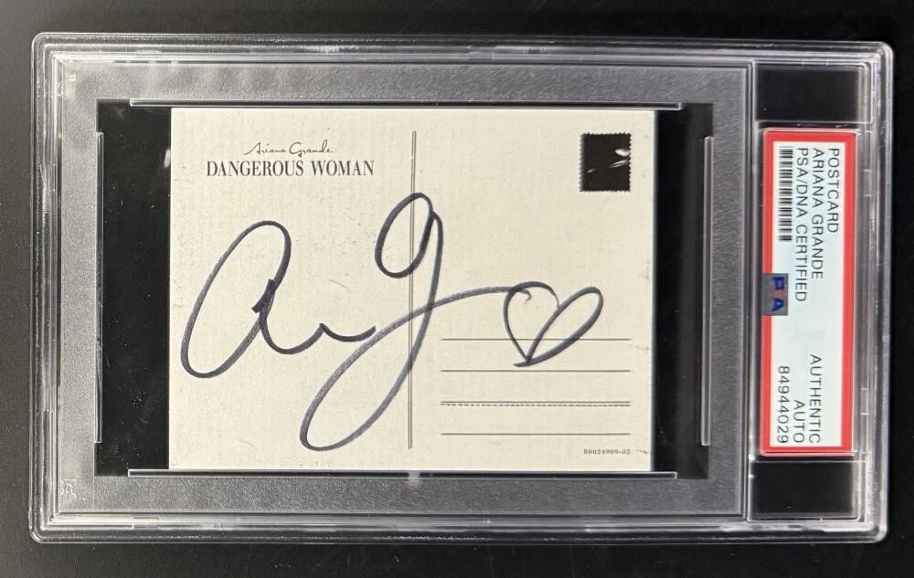 Ariana Grande Signed Autograph PSA/DNA COA Slabbed Dangerous Woman Postcard C