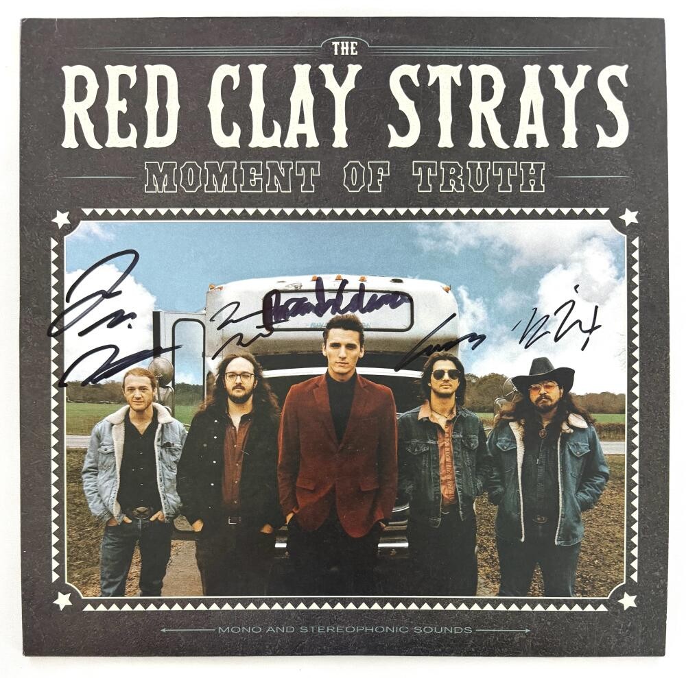 Red Clay Strays Full Band Signed Autograph Moment of Truth Album Record JSA COA