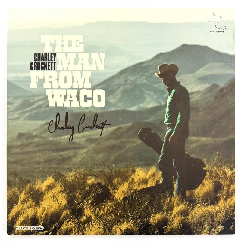 Charley Crockett Signed Autograph The Man From Waco Album Vinyl Record JSA COA