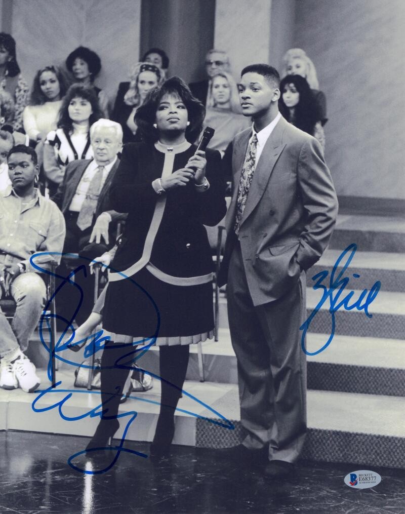 Will Smith & Oprah Winfrey Signed Autograph 11x14 Photo Fresh Prince Beckett COA