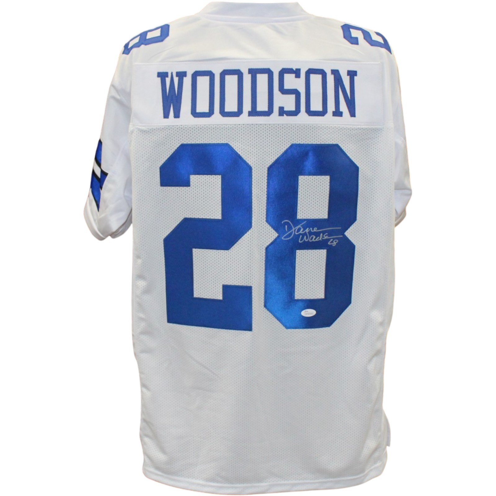 Darren Woodson Autographed/Signed Pro Style Size XL White Jersey JSA 57033