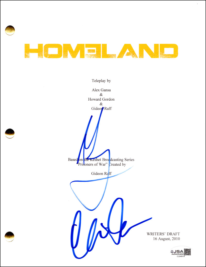 Claire Danes & Mandy Patinkin Signed Autograph Homeland Pilot Script w/ JSA COA