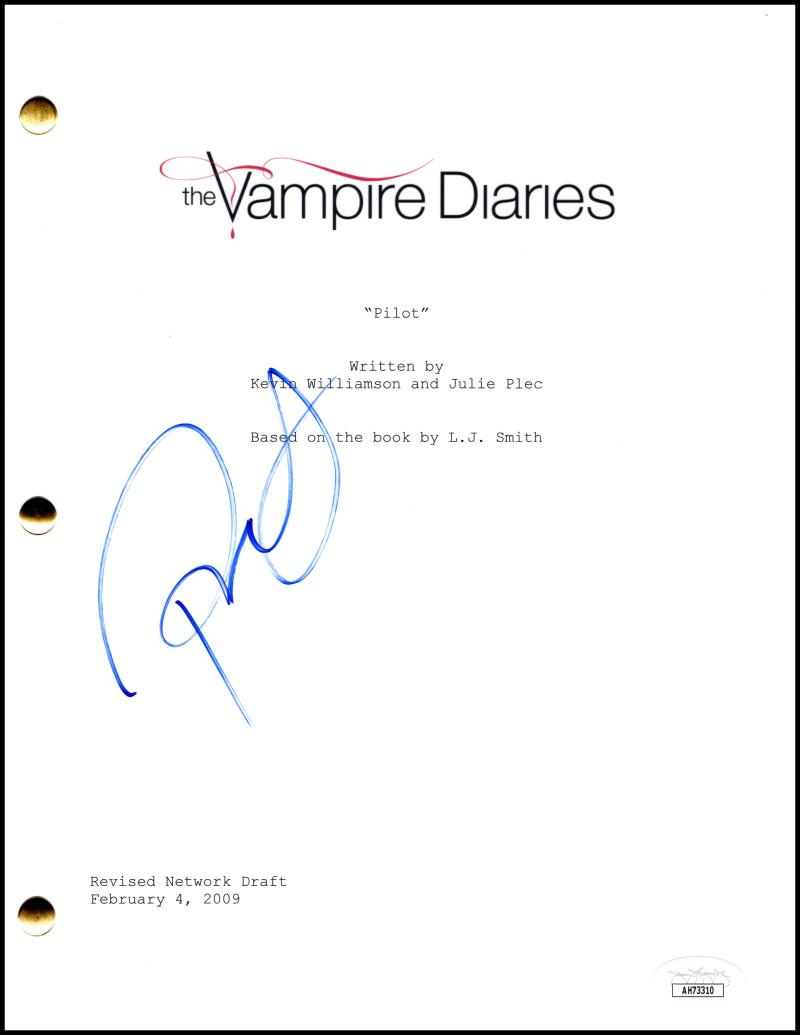 Paul Wesley Signed Autograph The Vampire Diaries Full Pilot Script w/ JSA COA