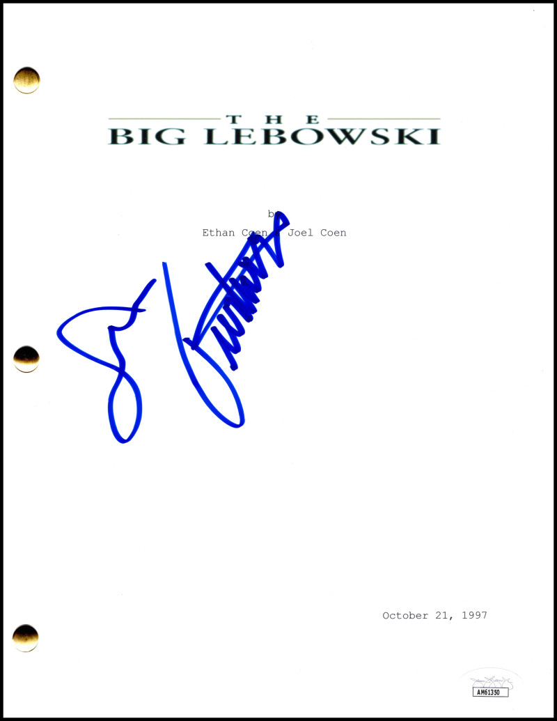 JOHN TURTURRO SIGNED AUTOGRAPH THE BIG LEBOWSKI FULL MOVIE SCRIPT JESUS JSA COA COLLECTIBLE MEMORABILIA