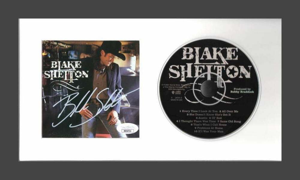BLAKE SHELTON SIGNED AUTOGRAPH FRAMED CD DISPLAY - READY TO HANG! RARE! JSA COA