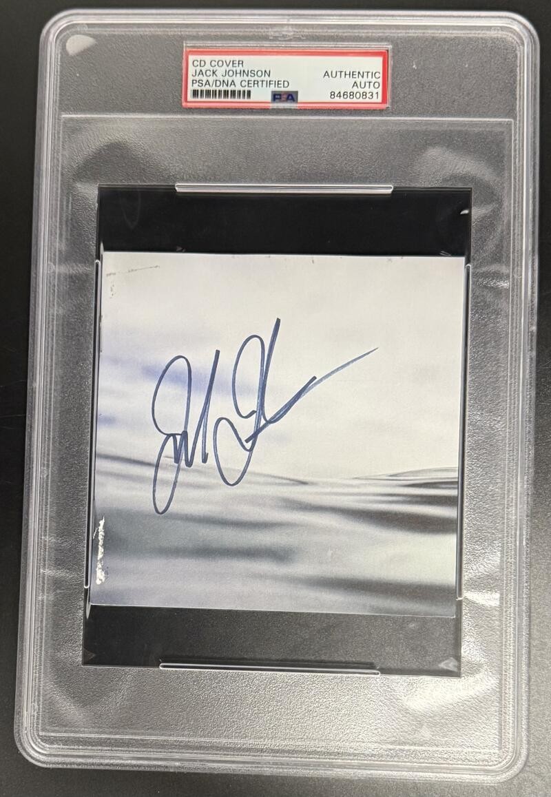 Jack Johnson Signed Autograph PSA/DNA Slabbed Encapsulated To Sea CD Cover COA