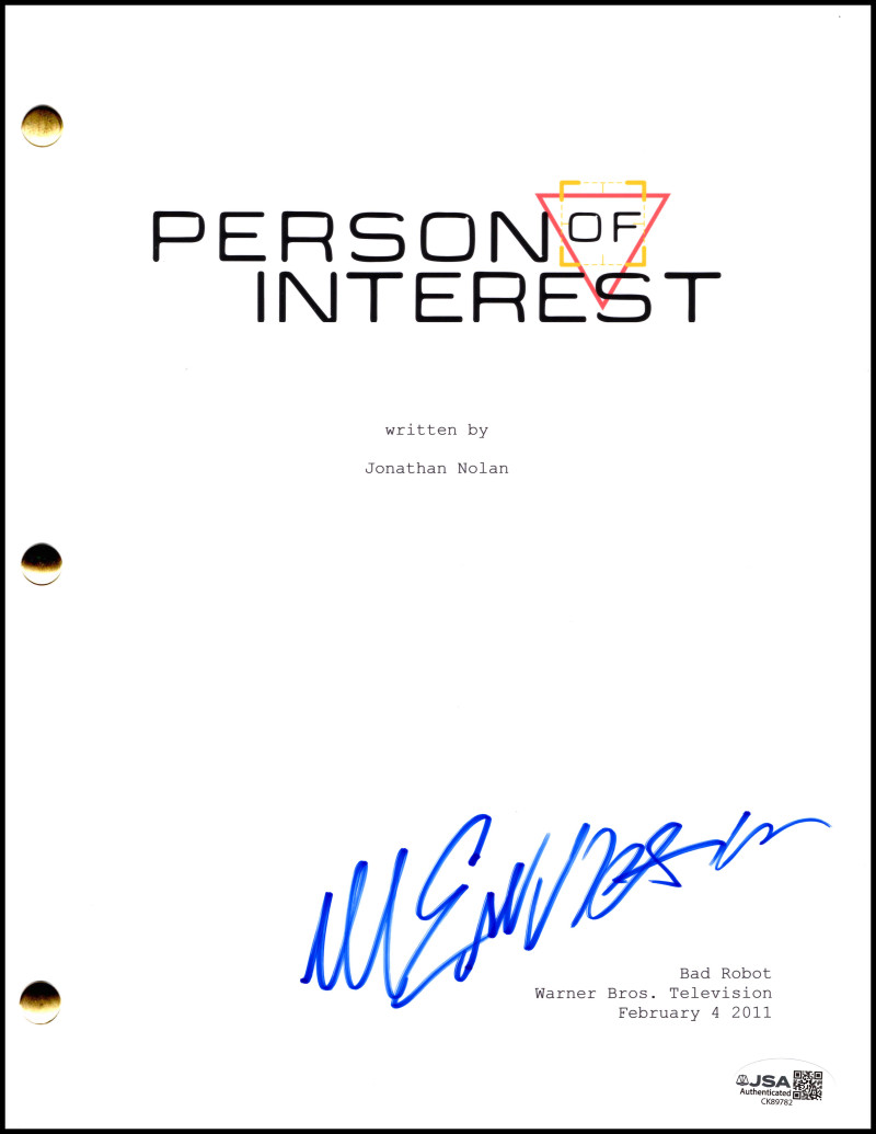 Michael Emerson Signed Autograph Person of Interest Full Pilot Script w/ JSA COA
