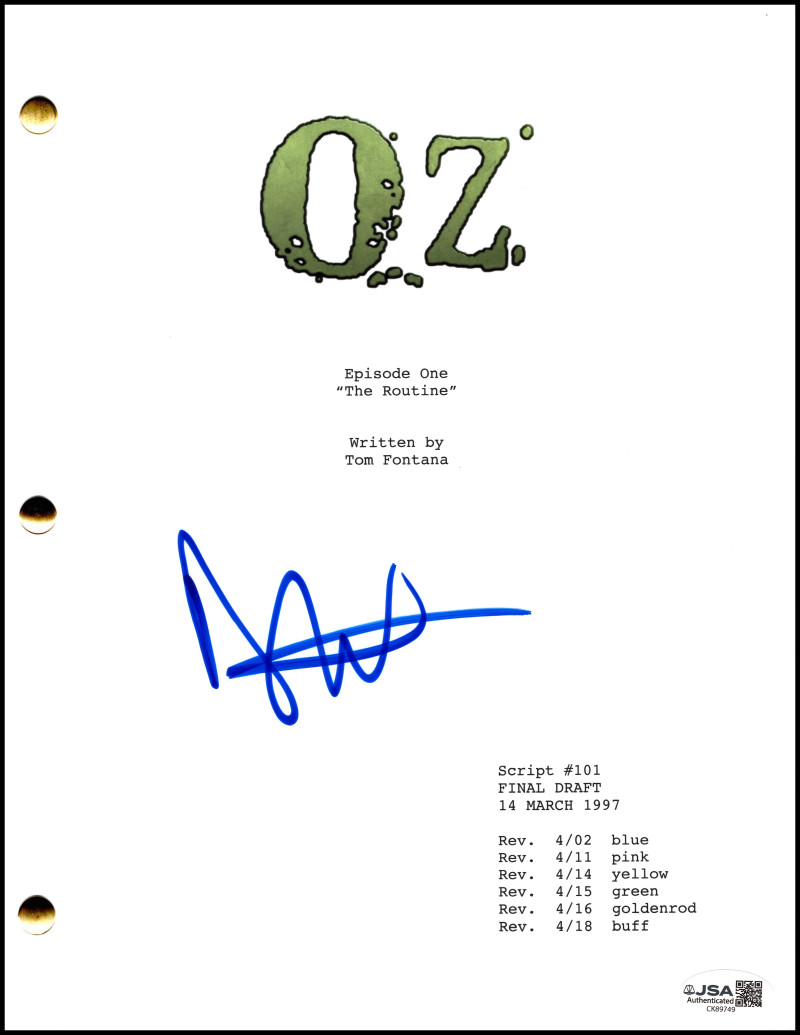 Dean Winters Signed Autograph Oz Full Pilot Script Screenplay - Ryan w/ JSA COA