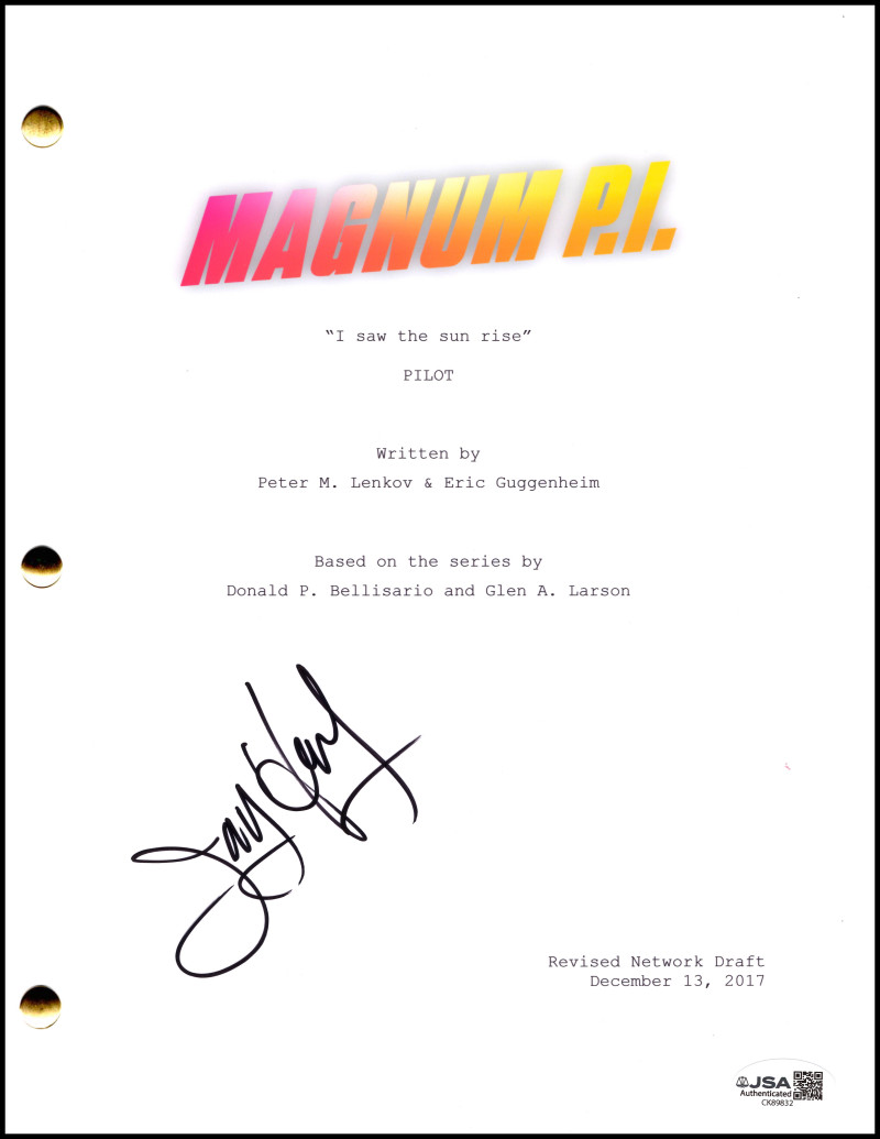 Jay Hernandez Signed Autograph Magnum PI Full Pilot Script Screenplay w/ JSA COA