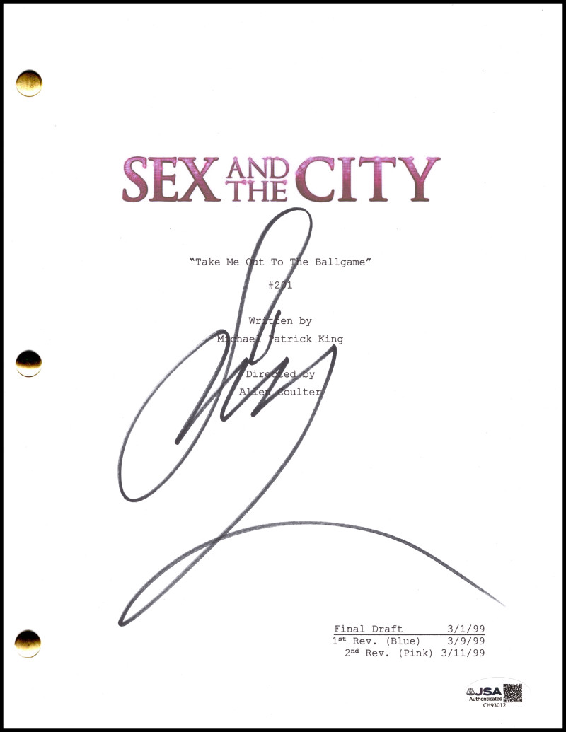 Sarah Jessica Parker Signed Autograph Sex and the City Script Screenplay JSA COA