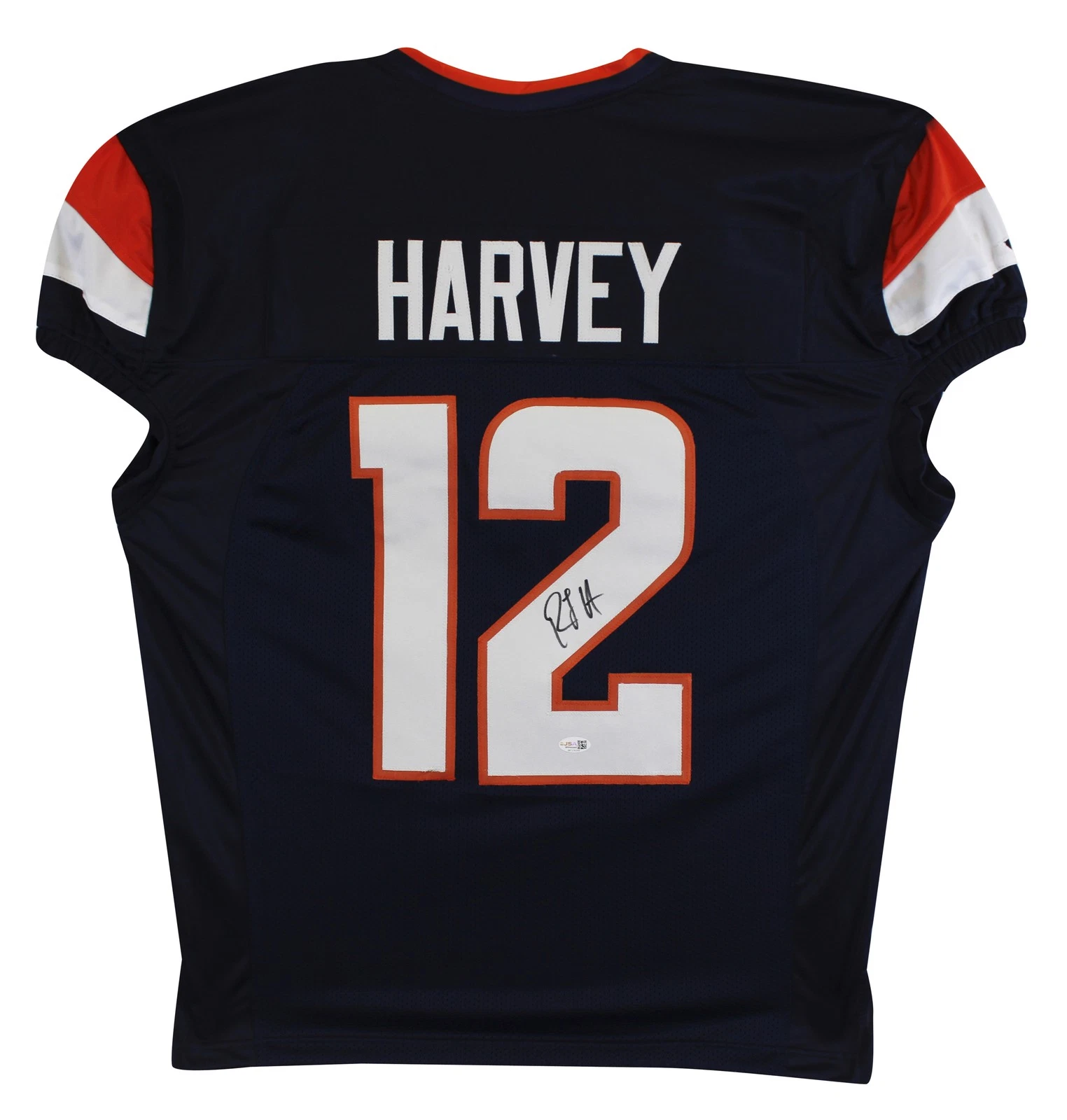R.J. Harvey Authentic Signed Navy Procut Style Jersey Autographed JSA Witness