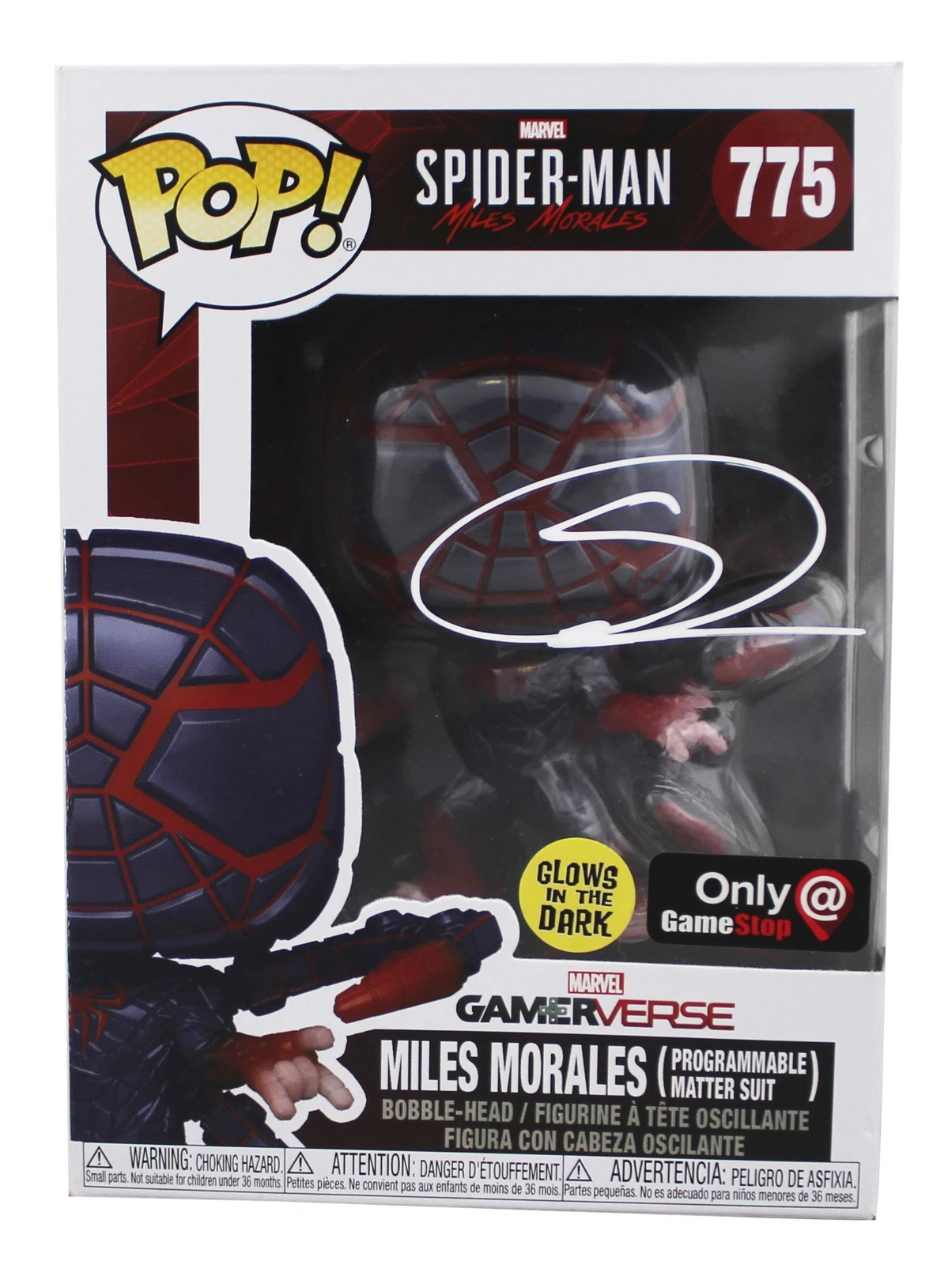 SHAMEIK MOORE SPIDER-MAN SIGNED MILES MORALES #775 FUNKO POP FIGURE BAS #BH94530 COLLECTIBLE MEMORABILIA