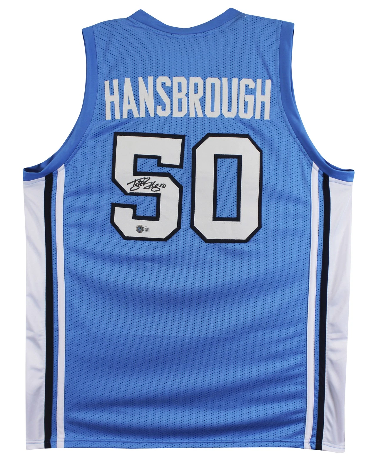 North Carolina Tyler Hansbrough Signed Carolina Blue Pro Style Jersey BAS Wit