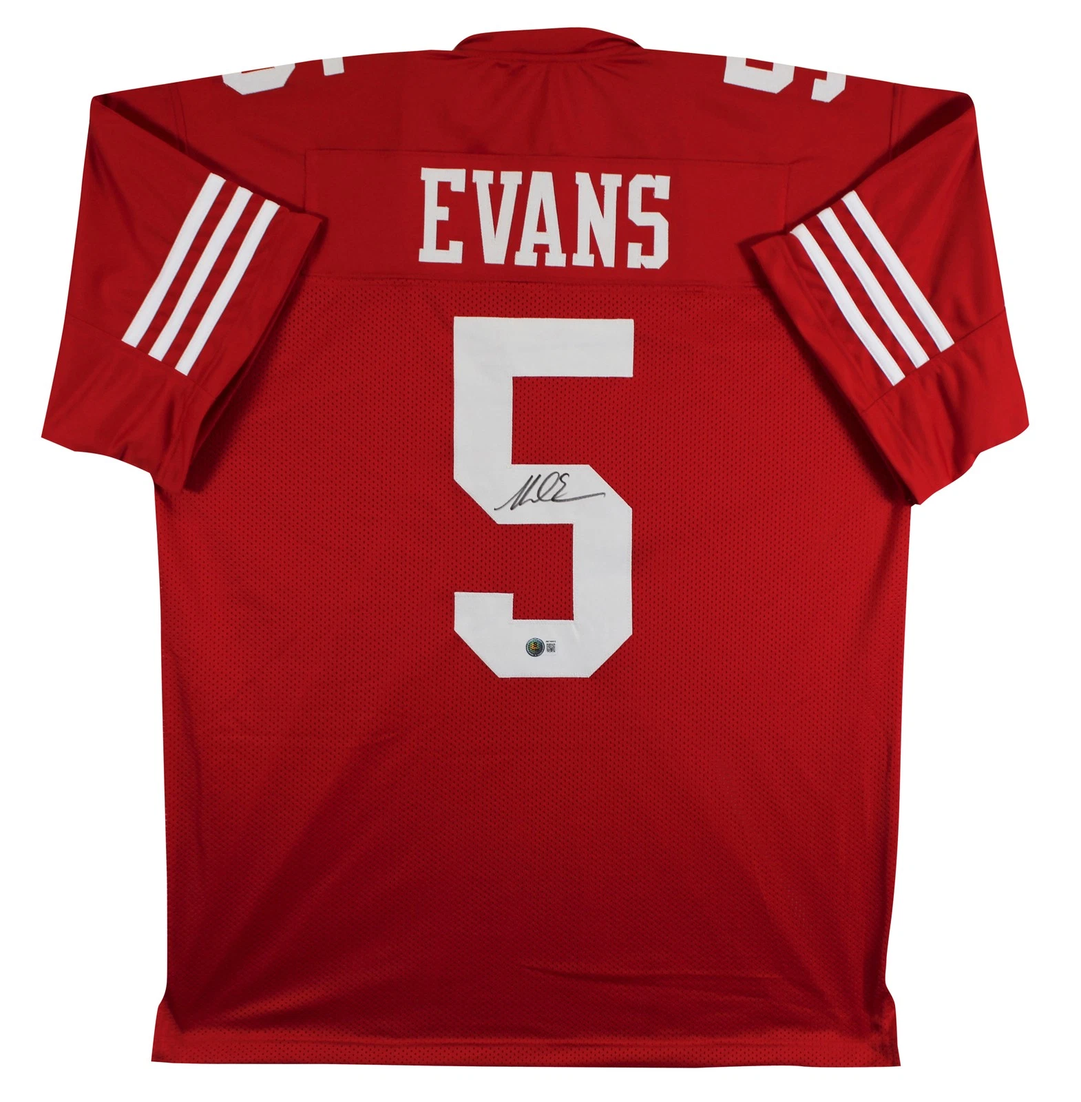 Mike Evans Authentic Signed Red Pro Style Jersey Autographed BAS Witnessed 3