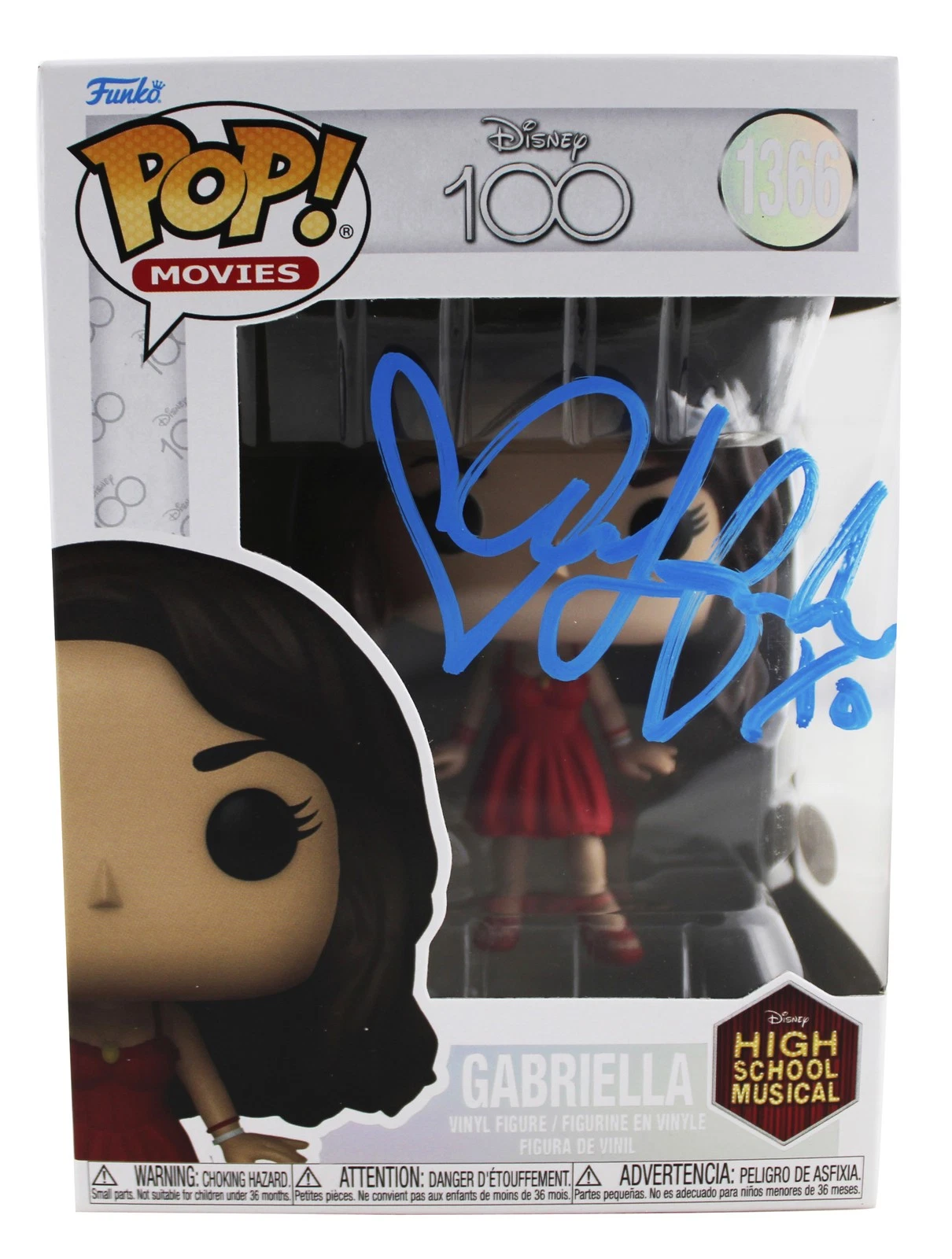 VANESSA HUDGENS HIGH SCHOOL MUSICAL SIGNED GABRIELLA #1366 FUNKO POP FIGURE JSA COLLECTIBLE MEMORABILIA