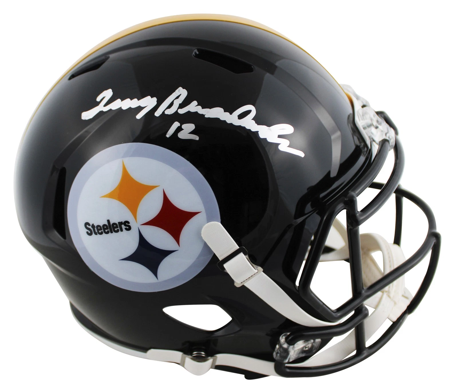 Steelers Terry Bradshaw Authentic Signed Full Size Speed Rep Helmet BAS Witness
