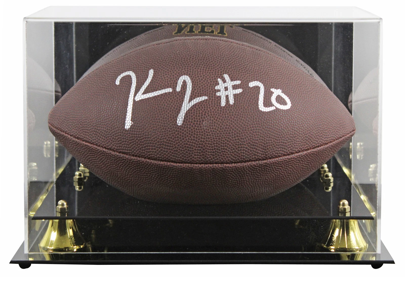 Steelers Kaleb Johnson Signed Wilson Super Grip Football W/ Case BAS Witnessed