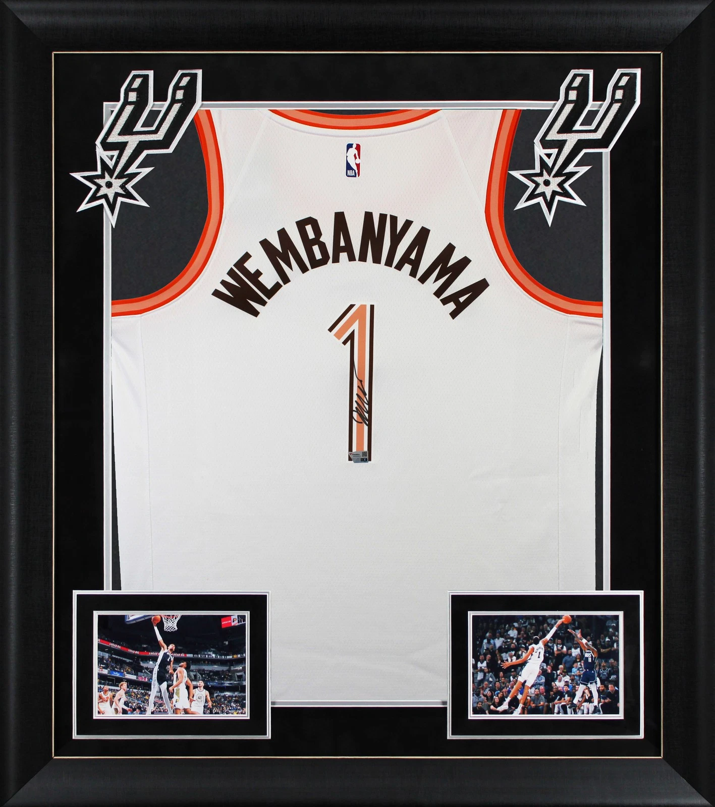 Spurs Victor Wembanyama Signed White Nike City Edition Framed Jersey Fanatics