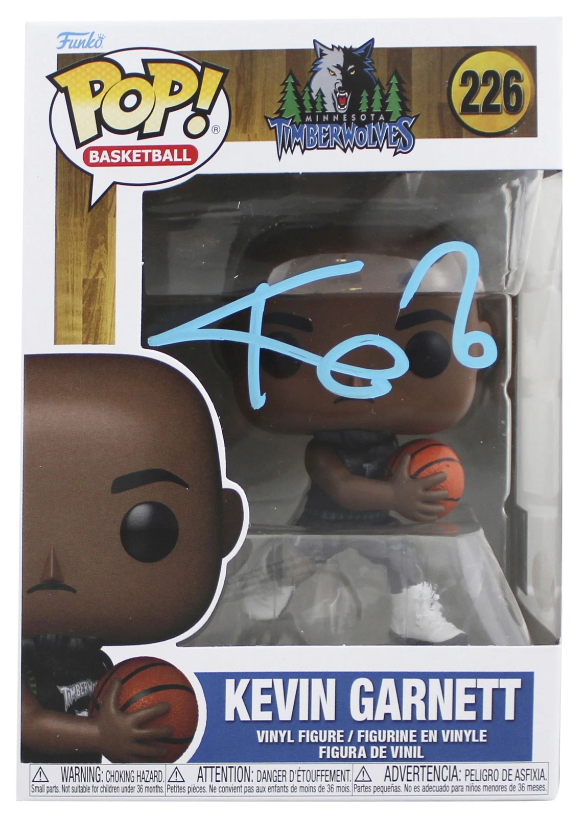 Timberwolves Kevin Garnett Signed #226 Funko Pop Vinyl Figure JSA Witness 2