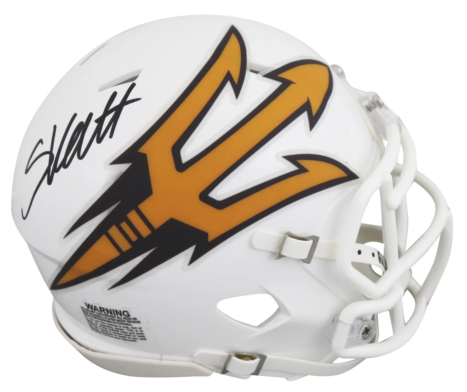 Arizona State Cameron Skattebo Authentic Signed White Fork Speed Mini Helmet JSA