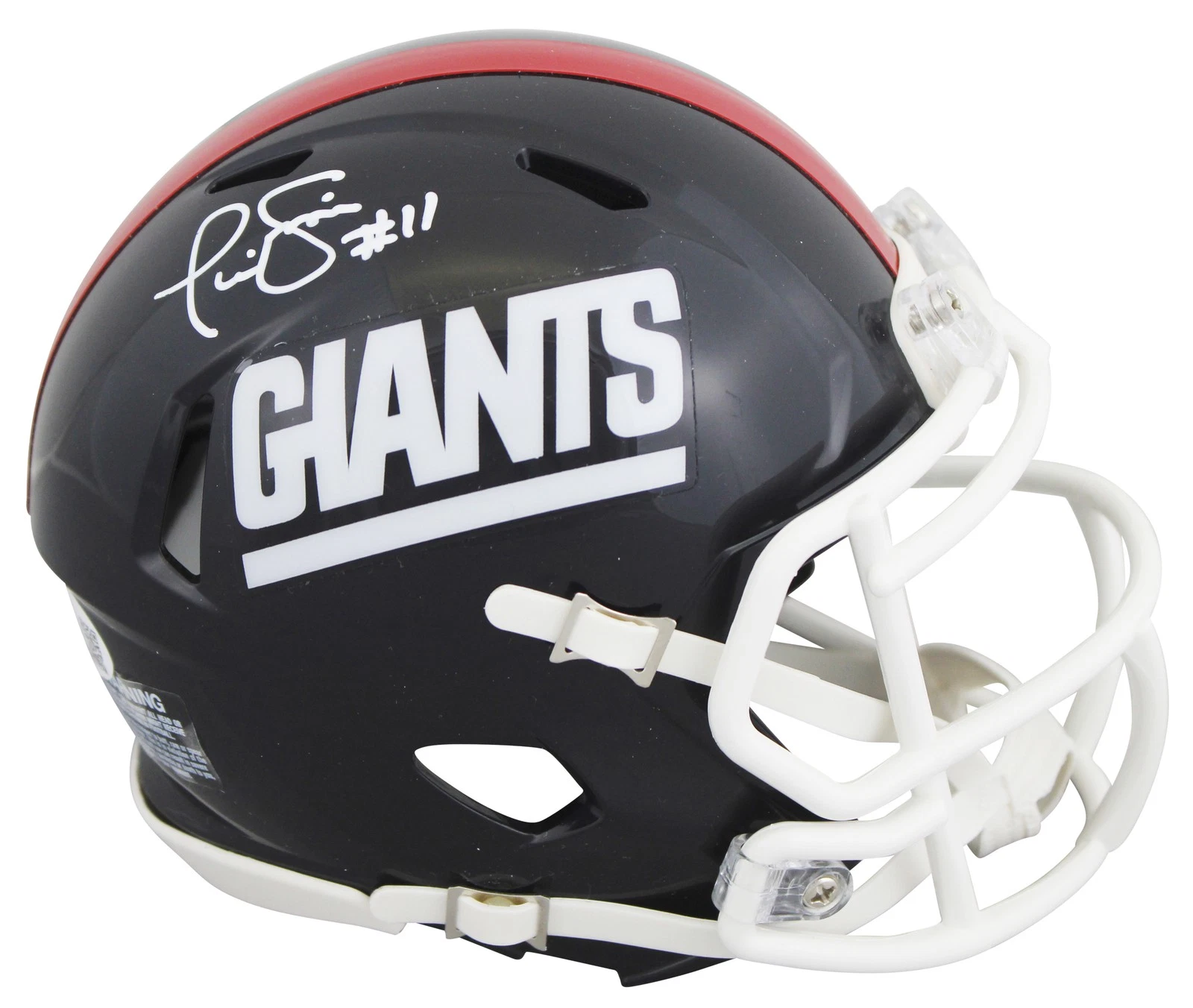 Giants Phil Simms Authentic Signed 1981-98 TB Speed Mini Helmet JSA Witness