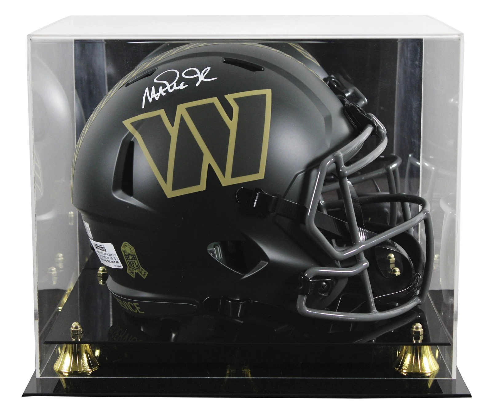 Commanders Magic Johnson Signed STS IV Full Size Speed Rep Helmet W/ Case BAS W