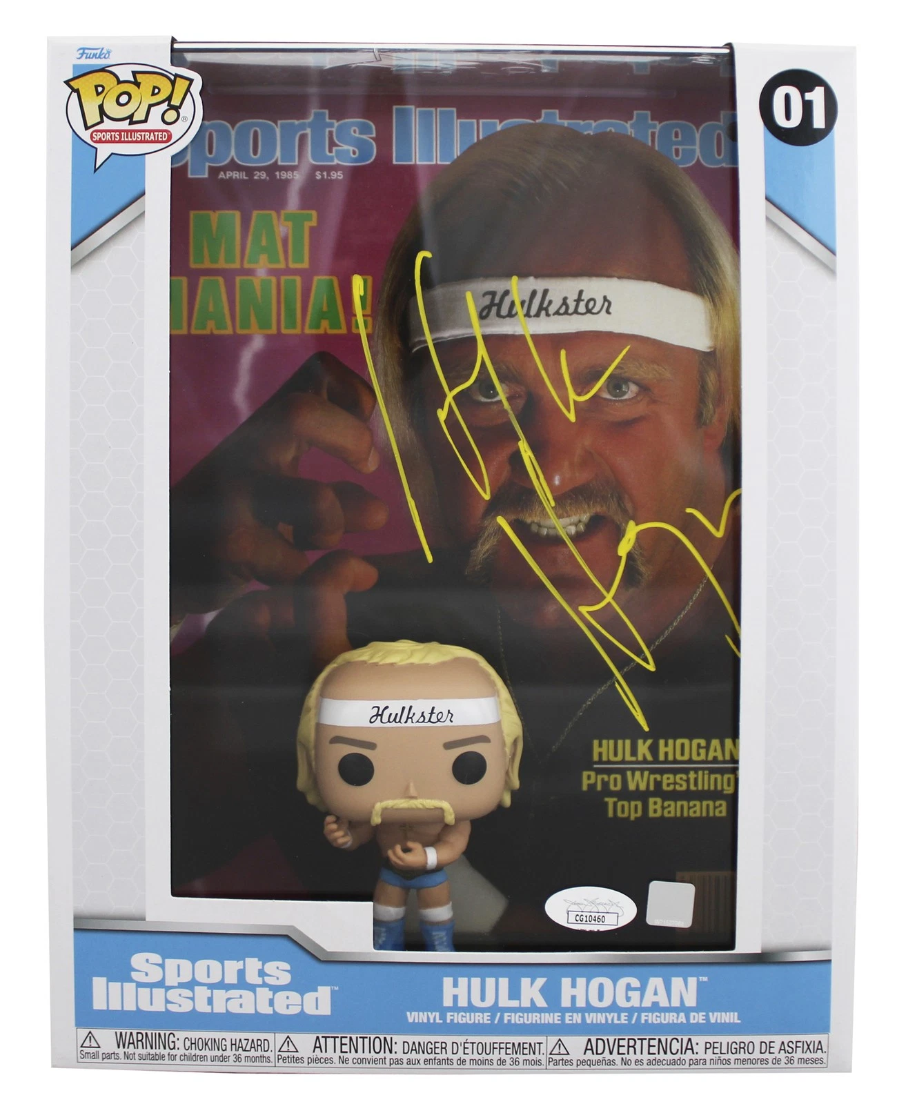 WWE Hulk Hogan Authentic Signed #01 Large Funko Pop Vinyl Figure JSA #CG10460