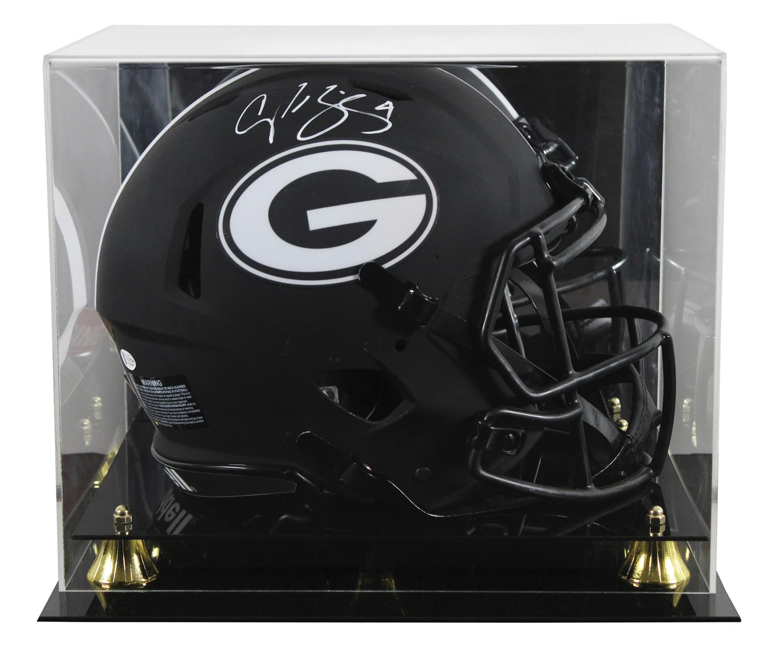 Georgia Champ Bailey Signed Eclipse F/S Speed Proline Helmet W/ Case BAS Witness