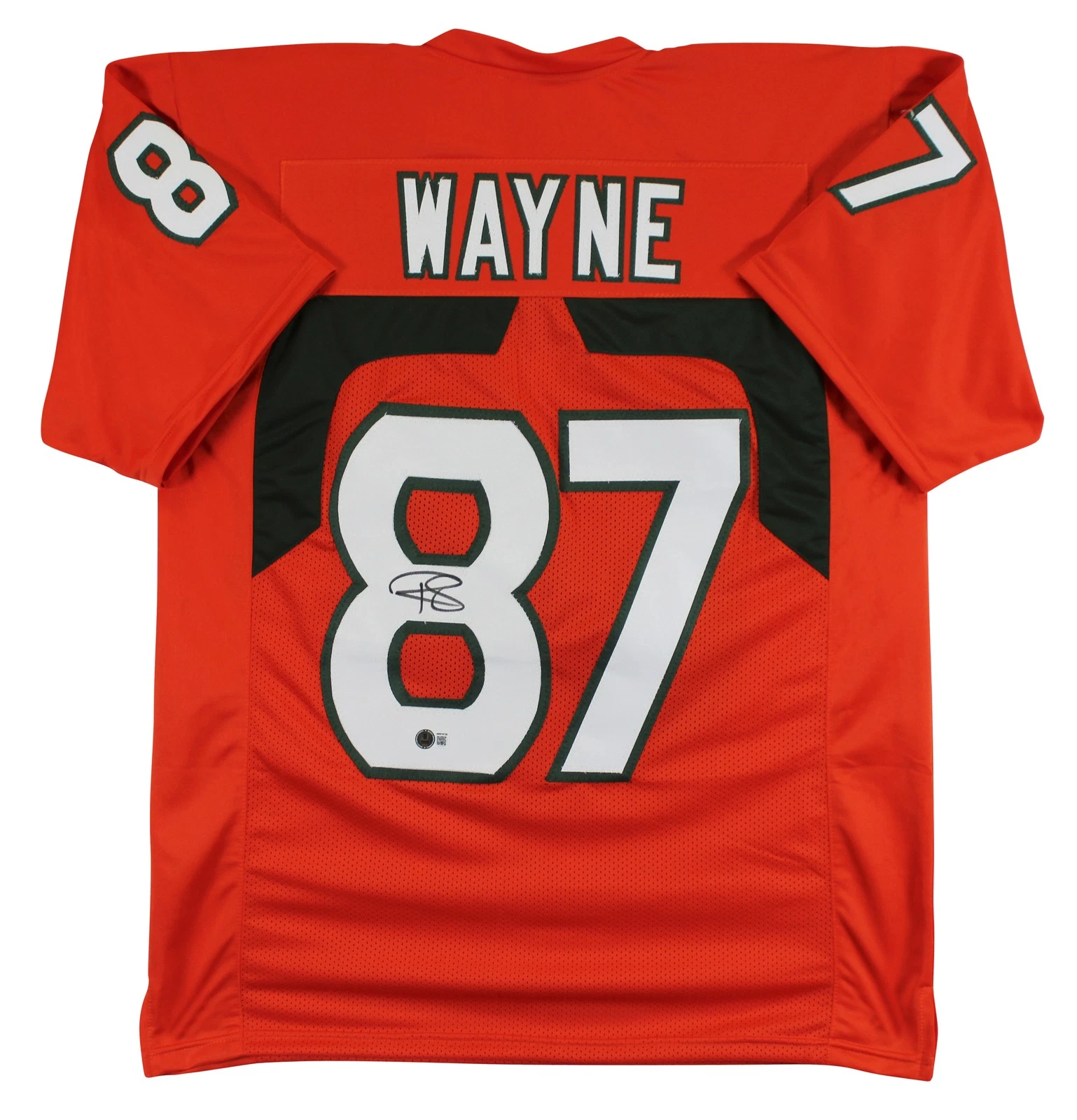 Miami Reggie Wayne Authentic Signed Orange Pro Style Jersey BAS Witnessed