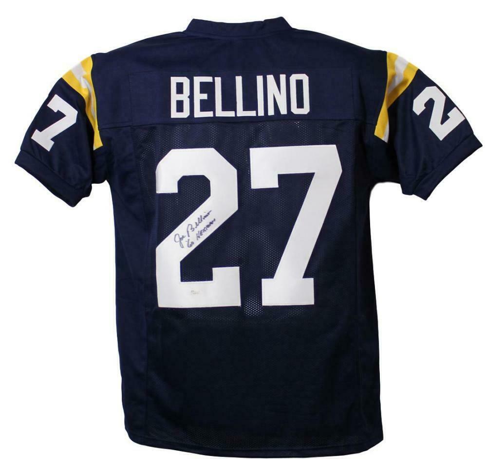 Joe Bellino Autographed/Signed College Style Blue XL Jersey Heisman 60 JSA 13420