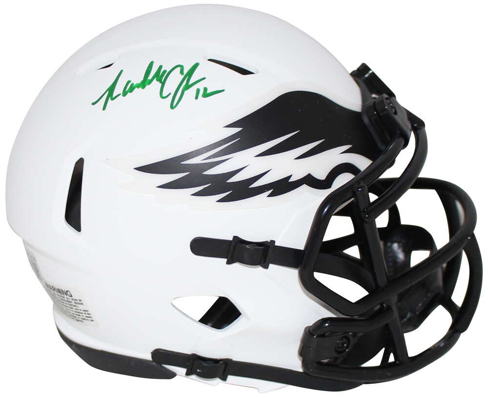 Randall Cunningham Signed Philadelphia Eagles Lunar Mini Helmet BAS 30863