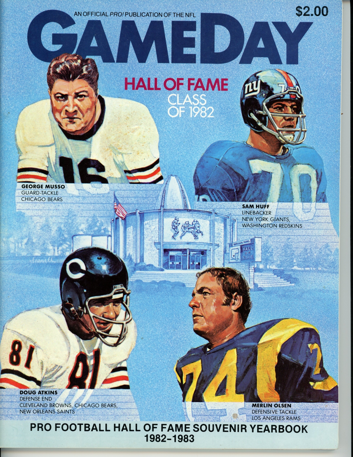 Gameday Class Of 1982 Pro Football Hall Of Fame Magazine Program 37420