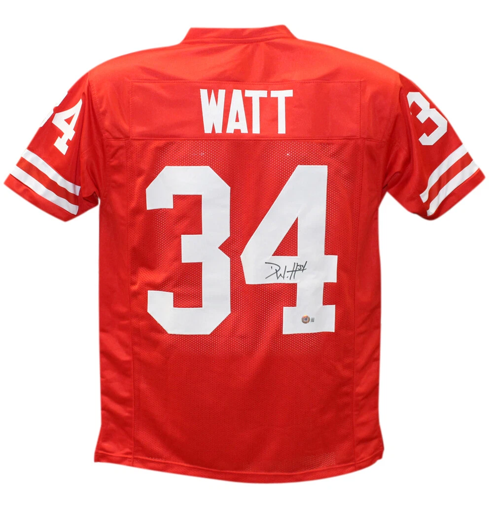Derek Watt Autographed/Signed College Style Red XL Jersey Beckett 39776