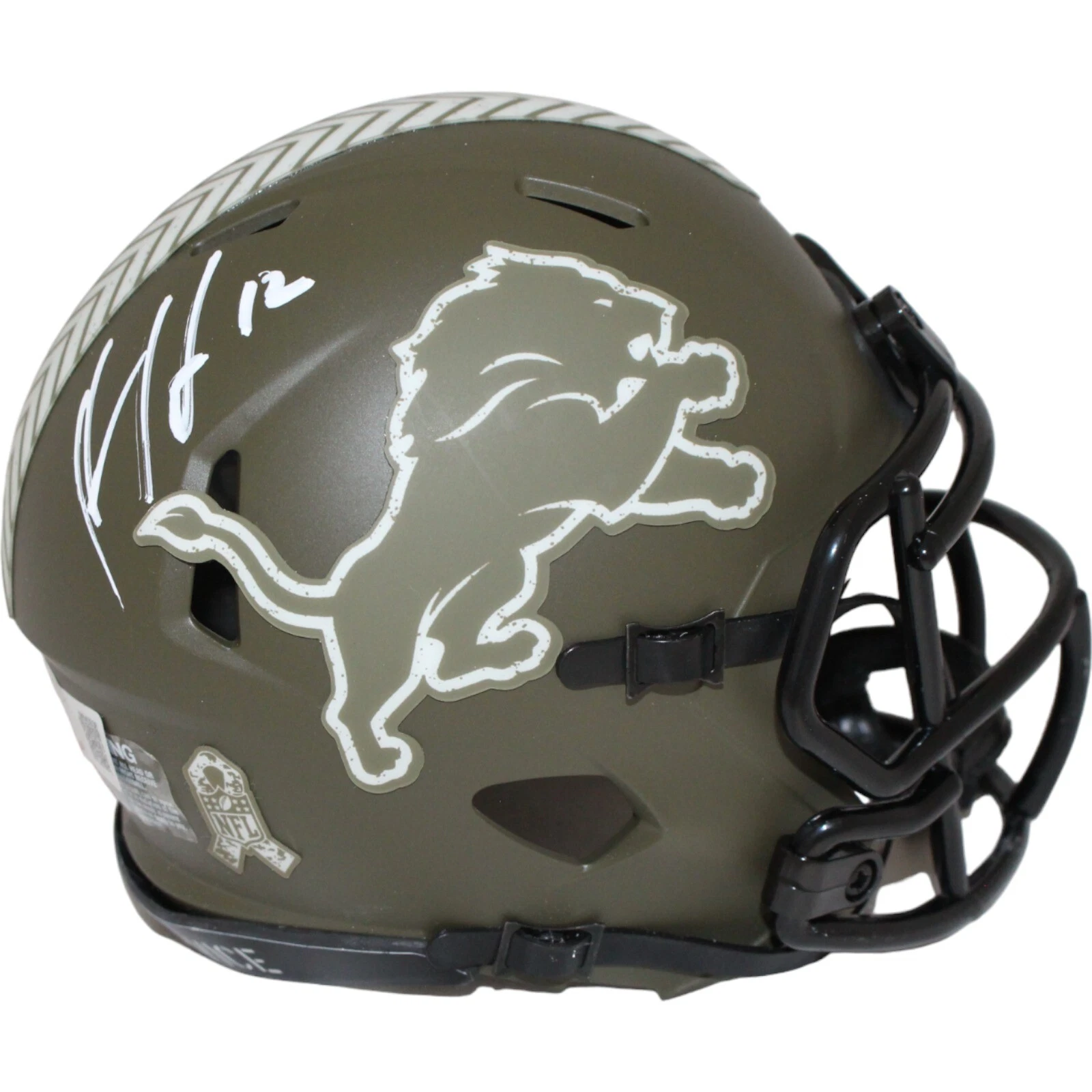 Hendon Hooker Autographed Detroit Lions 22 Salute Mini Helmet Beckett 43023