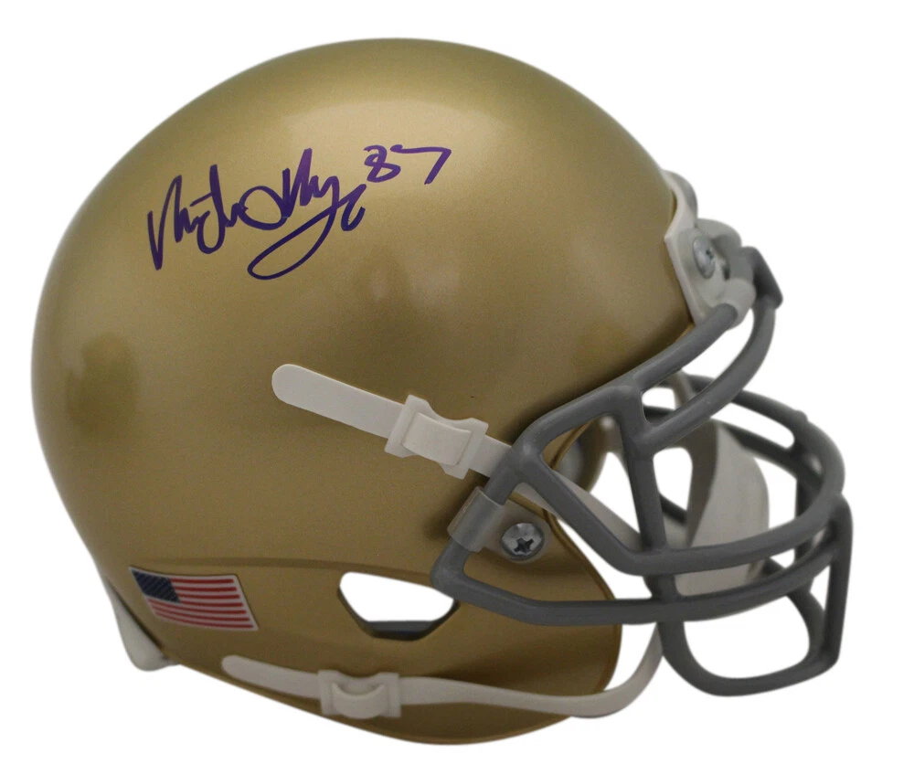 Michael Mayer Signed Notre Dame Fighting Irish Schutt Mini Helmet Beckett 37432