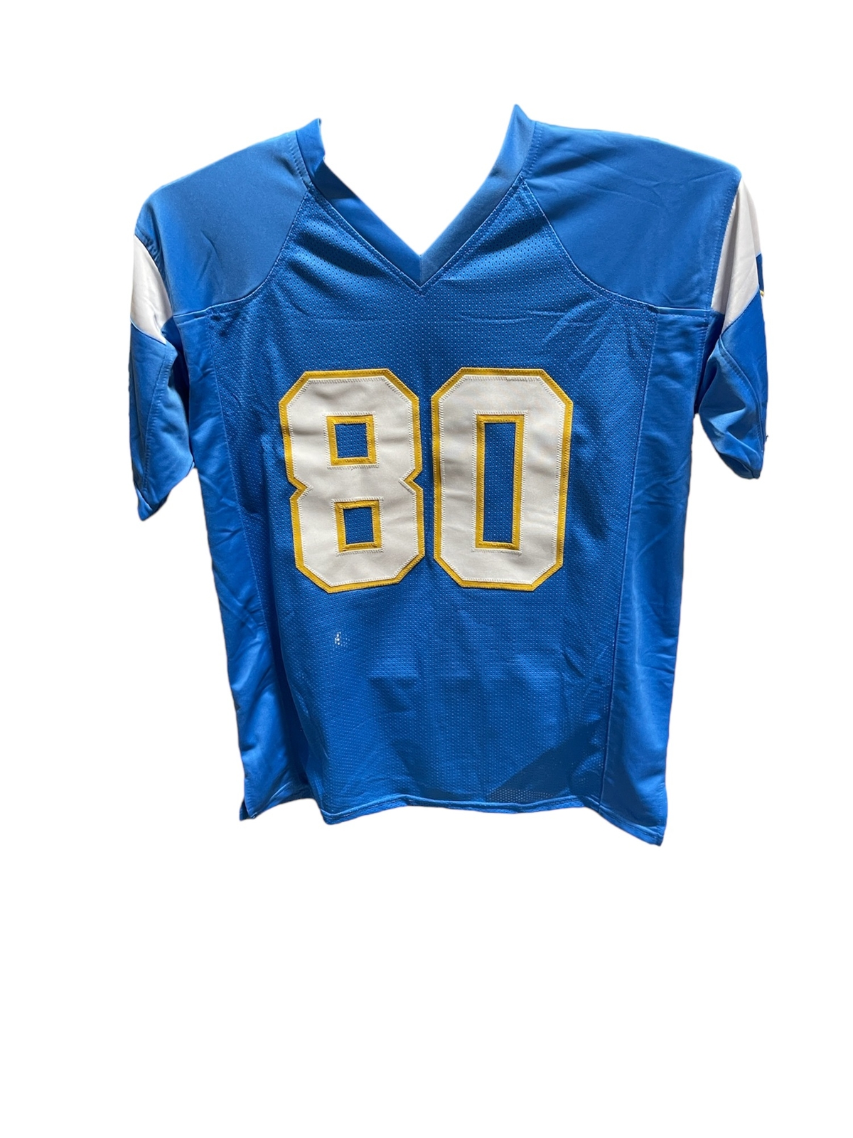 Kellen WInslow Autographed/Signed Pro Style Jersey Blue Beckett 40416