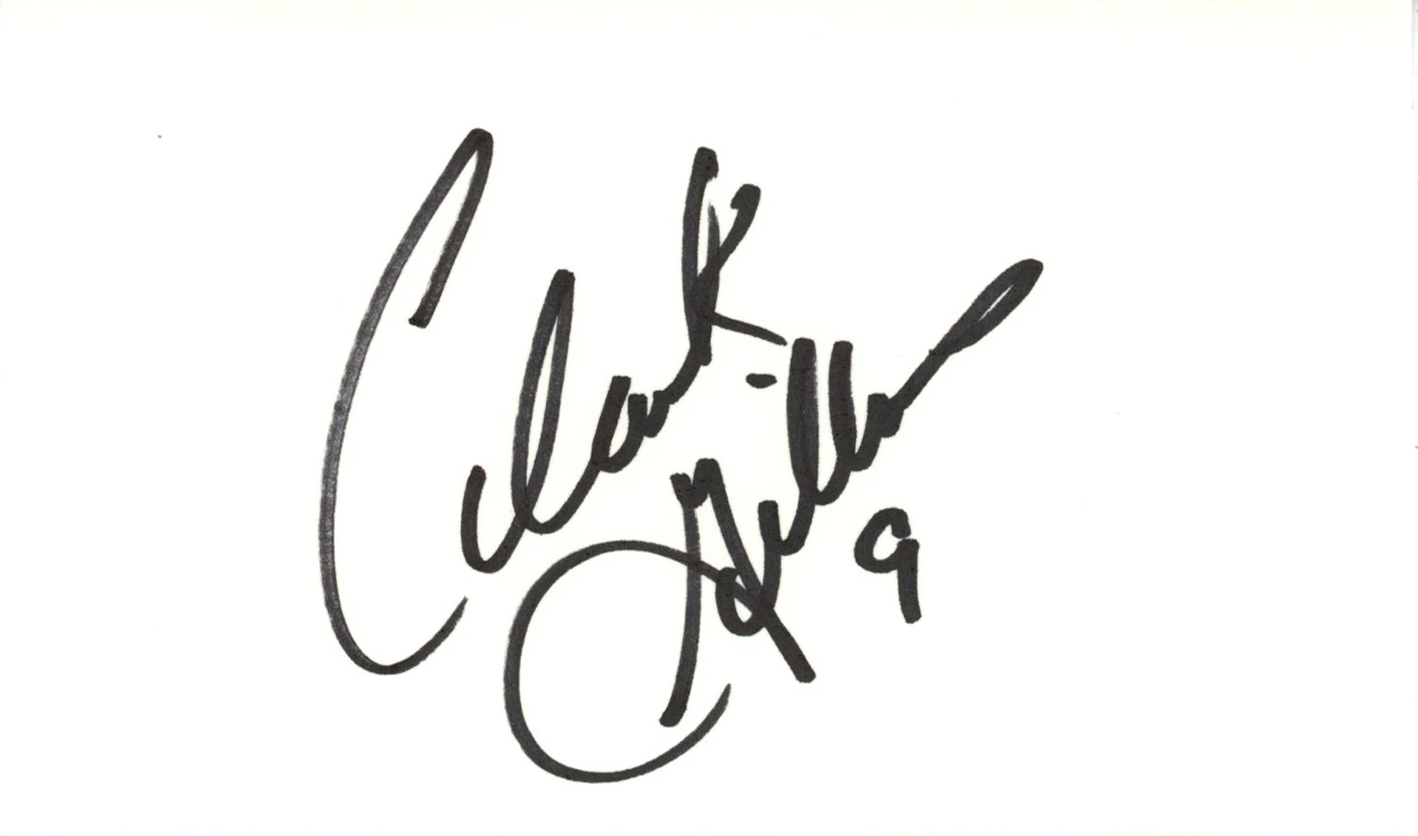 Clark Gillies Autographed New York Islanders Index Card Beckett 45318