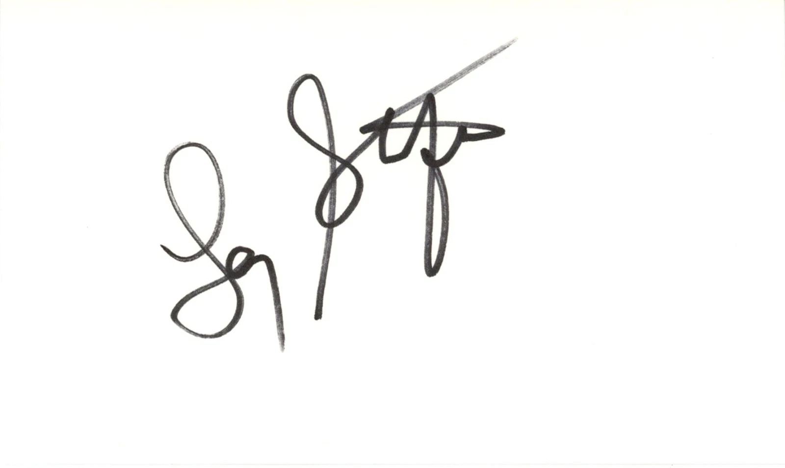 Larry Stefanki Autographed/Signed Tennis Index Card Beckett 45301
